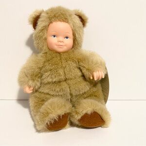 Vintage Anne Geddes‎ Baby Bear Plush Doll 8" W/ Tags Small Stuffed Animal Toy